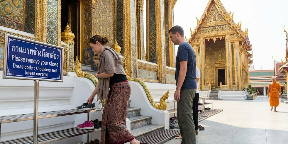comportement temple thailande